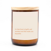 Heartfelt Quote Candle, Heart Of Gold