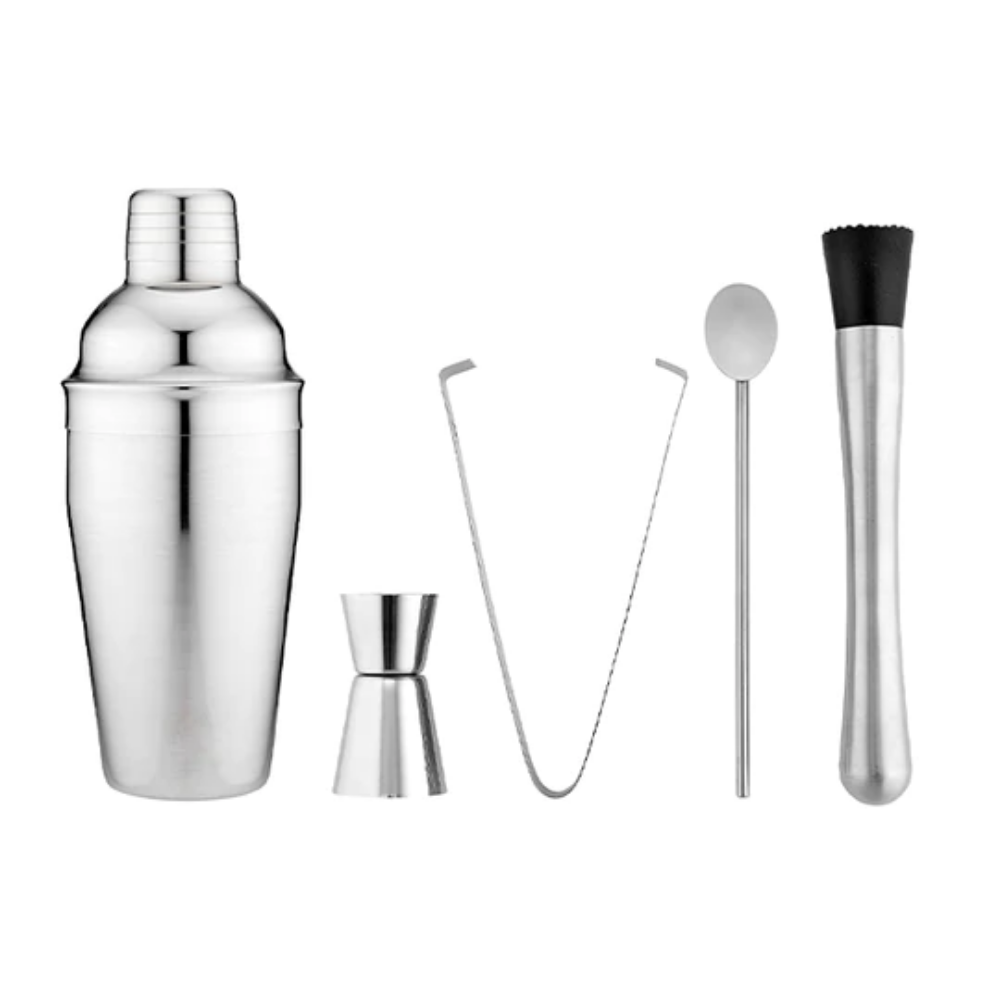 Aurora Silver 5pc Cocktail Set