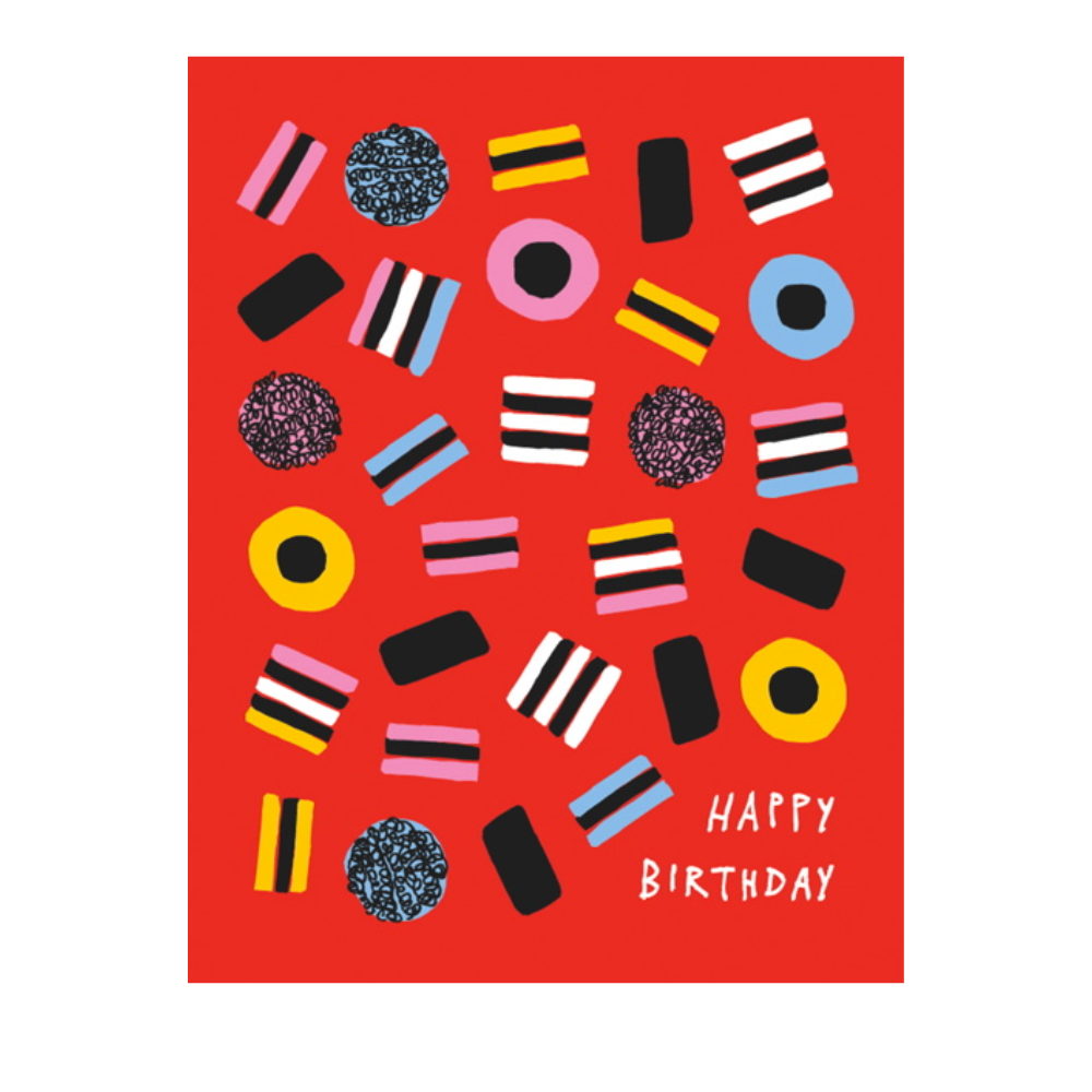 Liquorice Birthday Card