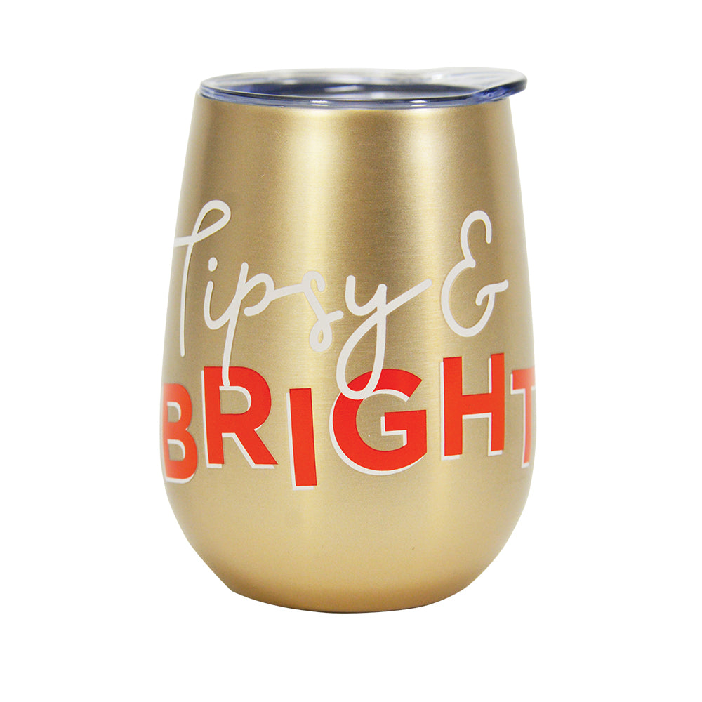 Stainless Steel Wine Tumbler Tipsy and Bright