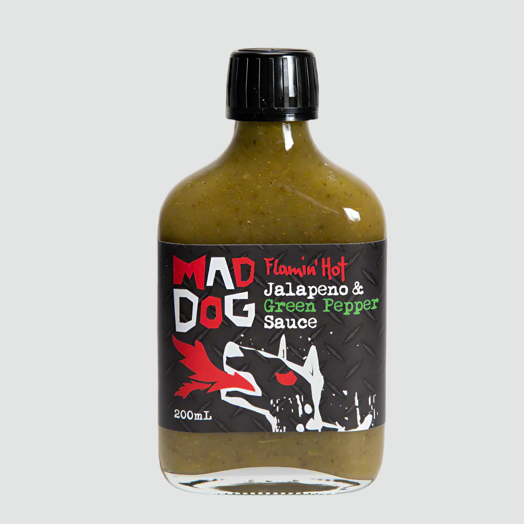 Mad Dog Flamin' Hot Jalapeno & Green Pepper Sauce