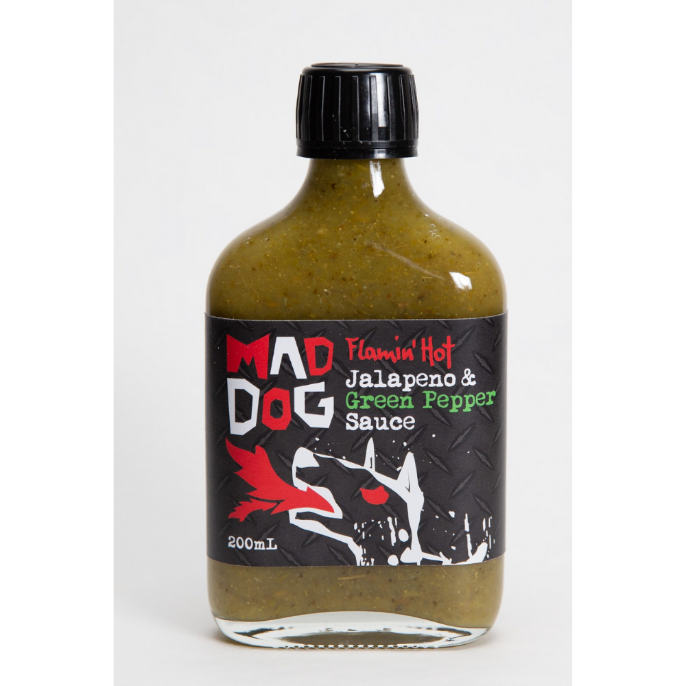 Mad Dog Flamin' Hot Jalapeno & Green Pepper Sauce